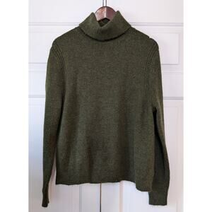 A New Day Cozy Soft Dark Green Turtleneck Sweater